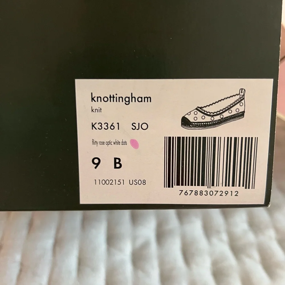 NIB Kate Spade Knottingham Knit Espadrille in Flirty Rose/Optic White Size 9 - Picture 6 of 8